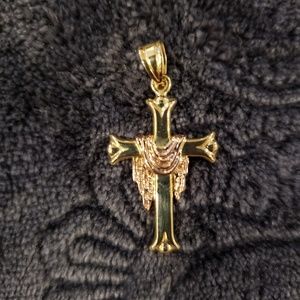 Michael Anthony 10k two-tone gold cross pendant